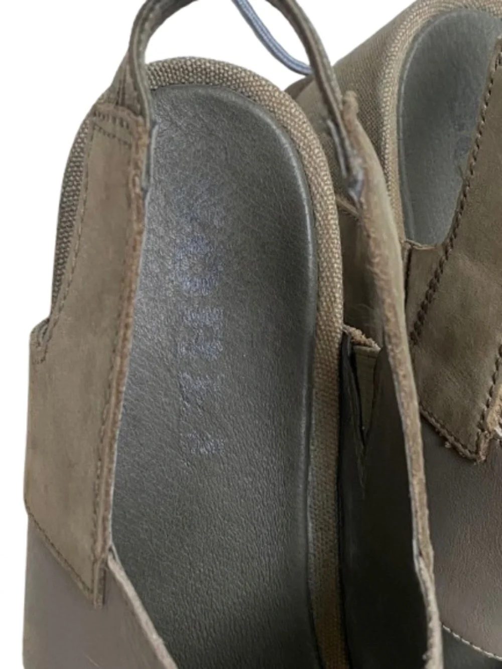 Sorel Joanie II Leather Slingback Wedge Sandals - Olive Green / Sage
